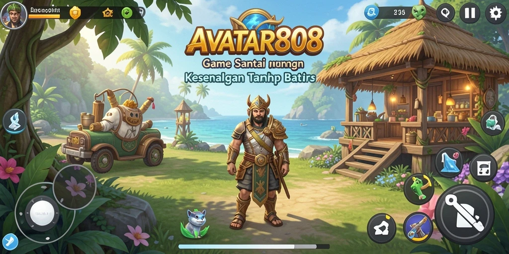 Tampilan gameplay AVATAR808 yang ceria dan menarik.