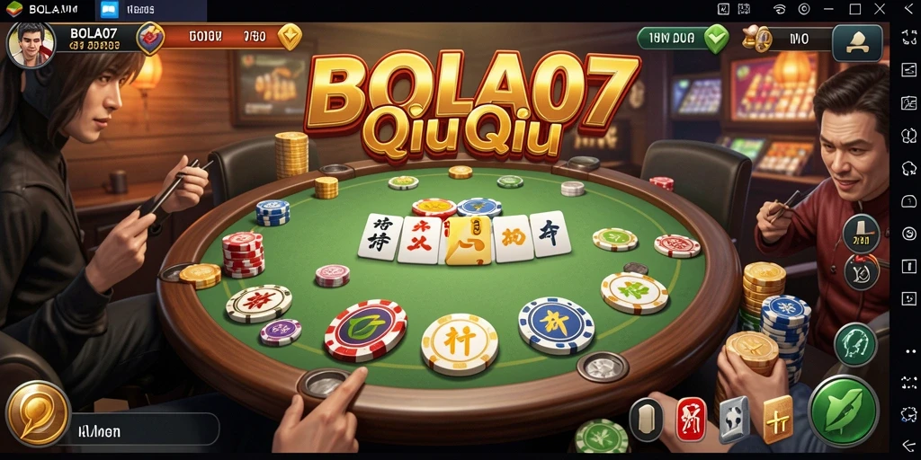 Tampilan gameplay seru dalam BOLA07 QiuQiu yang menantang.