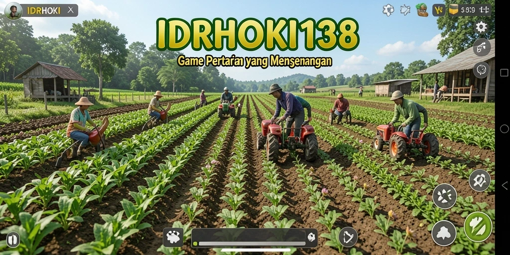 Tampilan gameplay menakjubkan dalam game pertanian IDRHOKI138.