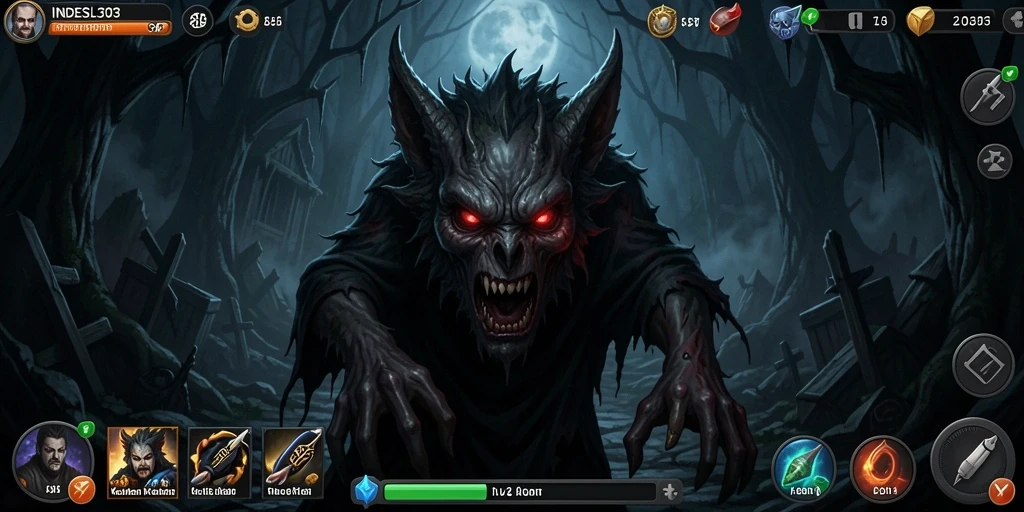Tangkapan layar menegangkan dari gameplay INDESLOT303 yang menampilkan makhluk horor.
