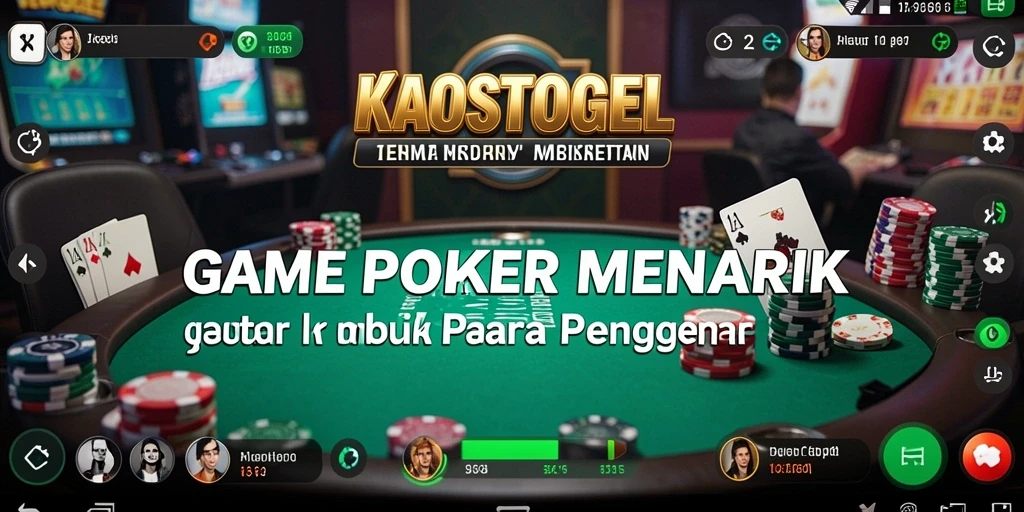 Screenshot KAOSTOGEL menampilkan suasana bermain Poker yang seru dan kompetitif.