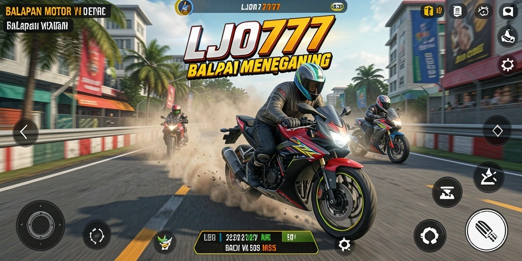 Gameplay seru LJO777 saat balapan motor penuh adrenalin.