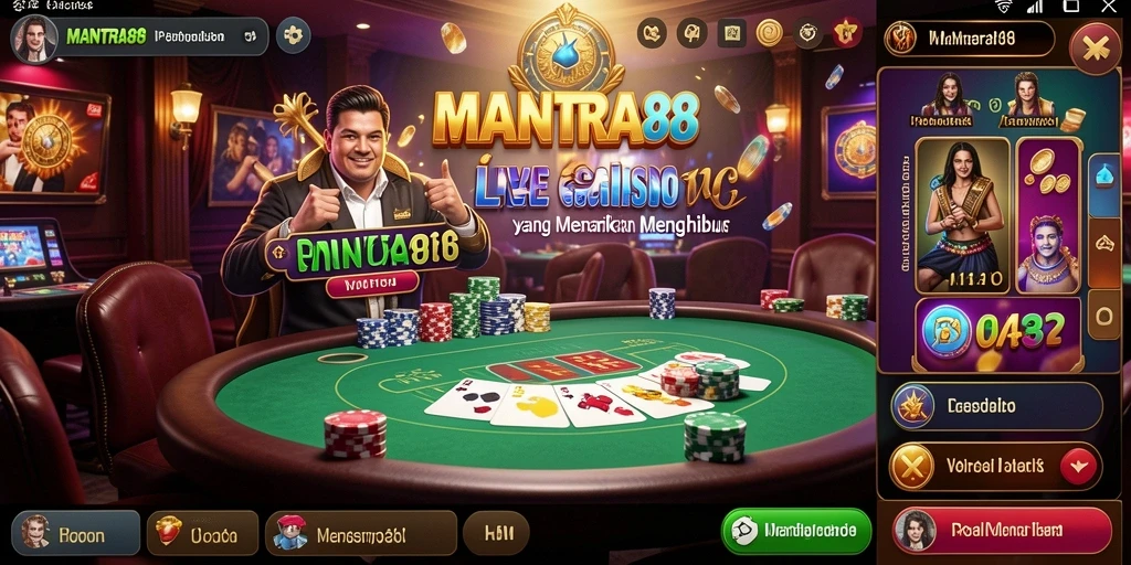 Screenshot gameplay yang menggambarkan pengalaman Live Casino yang mendebarkan.