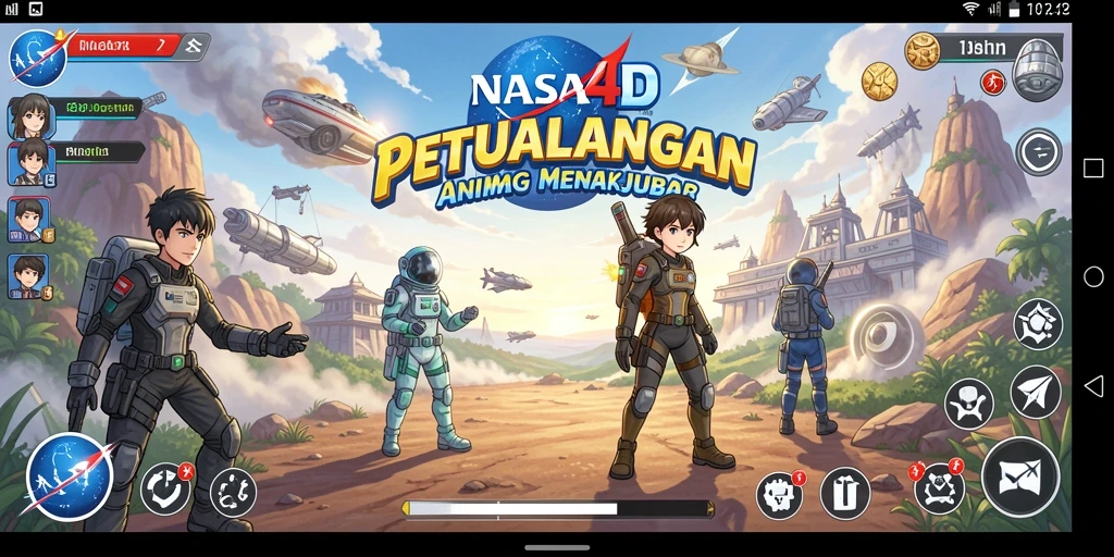 Tangkapan layar menunjukkan pertempuran seru dalam dunia anime.
