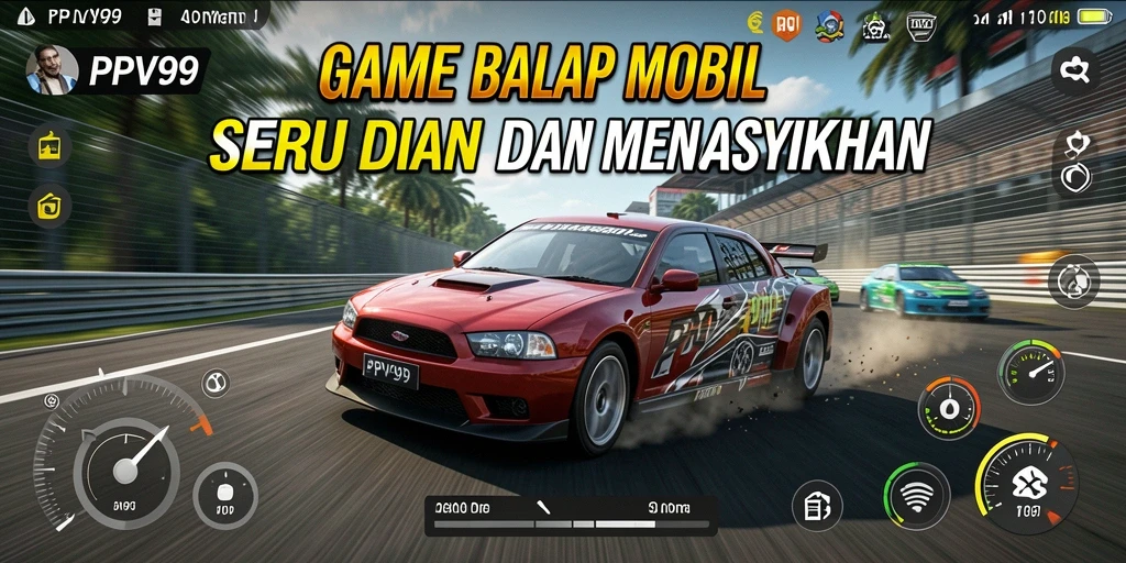 Tampilan gameplay PPV99 yang intens dan menegangkan saat balapan.