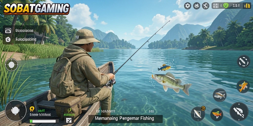 Tampilan gameplay memancing yang seru di SOBATGAMING.