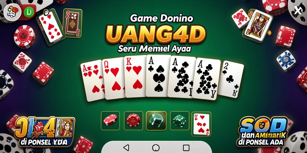 Tampilan gameplay menarik dari UANG4D yang menonjolkan keasyikan bermain Domino.
